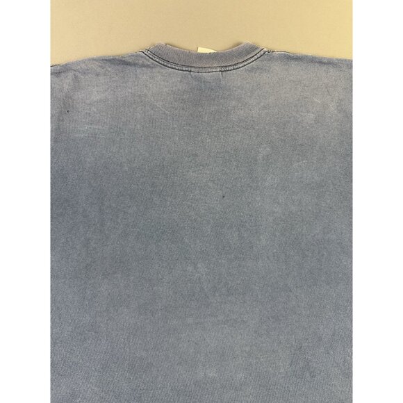 Rare Vintage Y2K Nike Swoosh Faded Thrashed Navy Blue XL Shirts Sports Hype Gym - Picture 7 of 13
